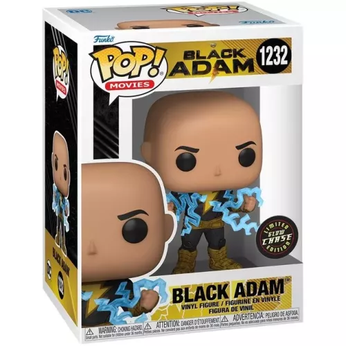 Funko Pop! Black Adam #1232 with Lightnings Chase Glows in the Dark Box