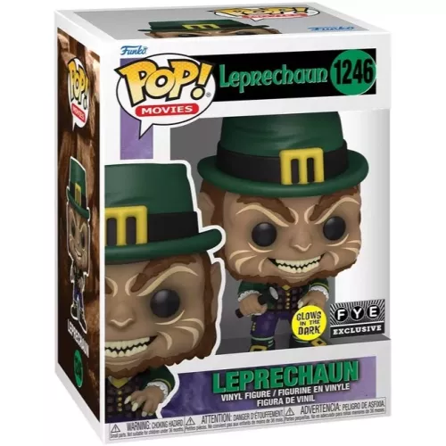 Funko Pop! Leprechaun #1246 with Flashlight Glows in the Dark Box