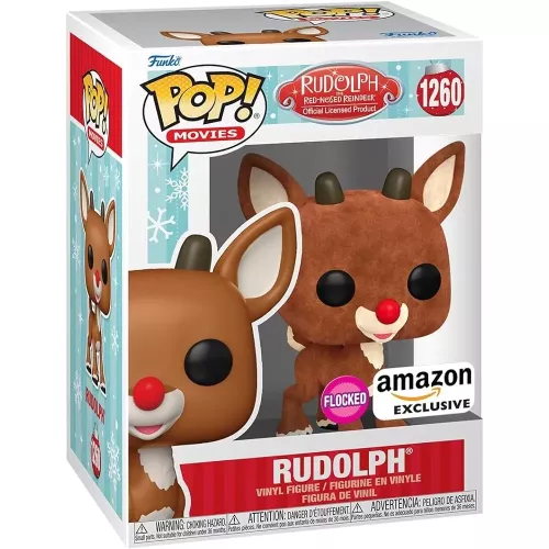 Funko Pop! Rudolph #1260 Flocked Rudolph the Red-Nosed Reindeer Official Licensed Product Box