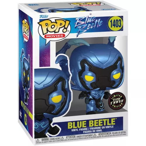 Funko Pop! Blue Beetle #1403 Chase Glows in the Dark Box