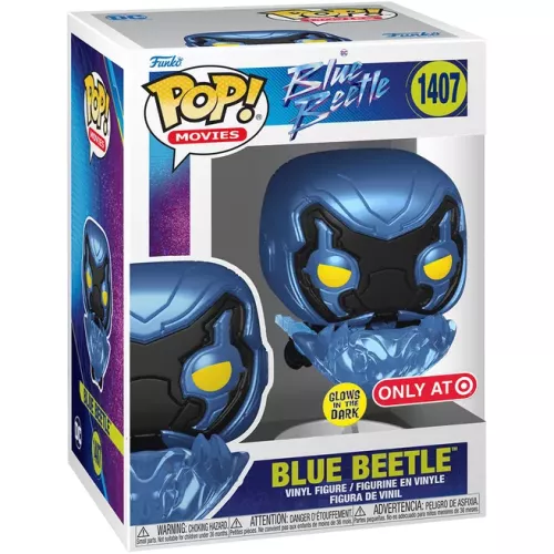 Funko Pop! Blue Beetle #1407 Flying Glows in the Dark Box