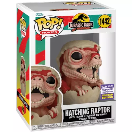 Funko Pop! Hatching Raptor #1442 Jurassic Park 30th Anniversary Box