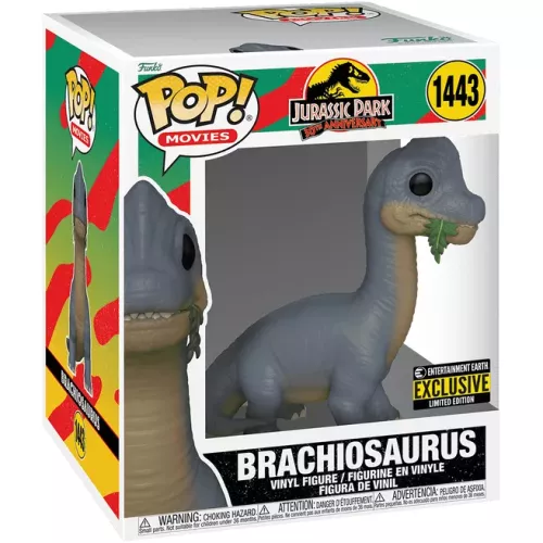 Funko Pop! Brachiosaurus #1443 6 Inch Jurassic Park 30th Anniversary Box