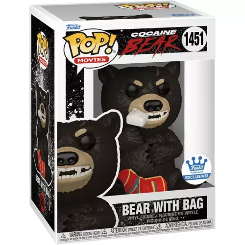 Funko Pop! Bear with Bag #1451 Cocaine Bear Movies Box