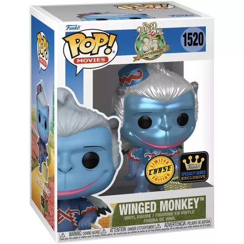 Funko Pop! Winged Monkey #1520 Chase Metallic The Wizard of Oz 85 Anniversary Box