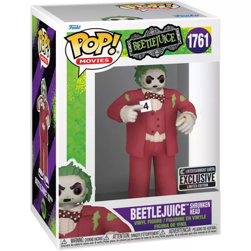 Funko Pop! Beetlejuice Shrunken Head #1761 Movies Vinyl Figure Box