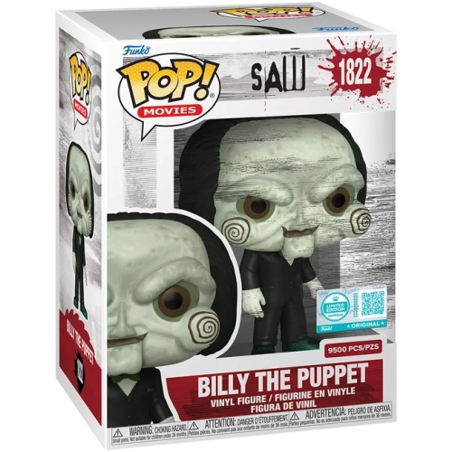 Funko Pop! Billy the Puppet #1822 Blacklight Saw Movies Box