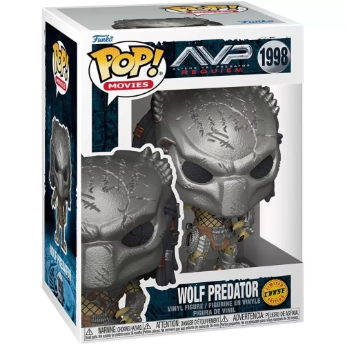 Funko Pop! Wolf Predator #1998 Chase Aliens vs. Predator Requiem Box