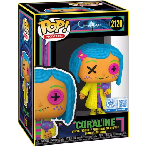 Funko Pop! Coraline #2120 Blacklight Movies Vinyl Figure Box