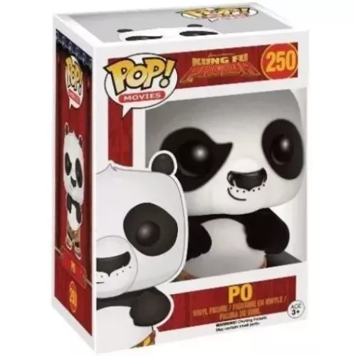 Funko Pop! Po #250 Flocked Dreamworks Kung Fu Panda Box