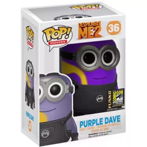 Funko Pop! Purple Dave #36 Despicable Me 2 Movies Vinyl Figure Box