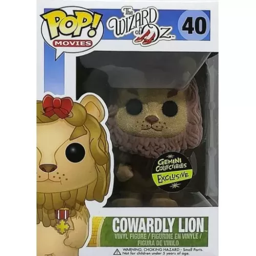 Funko Pop! Cowardly Lion #40 Flocked The Wizard of Oz Box