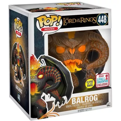 Funko Pop! Balrog #448 6 Inch Glows in the Dark The Lord of the Rings Box