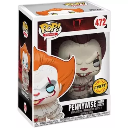 Funko Pop! Pennywise (with Boat) #472 Chase Movies Box