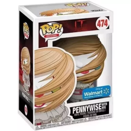 Funko Pop! Pennywise with Wig #474 Blue Eyes Movies Box