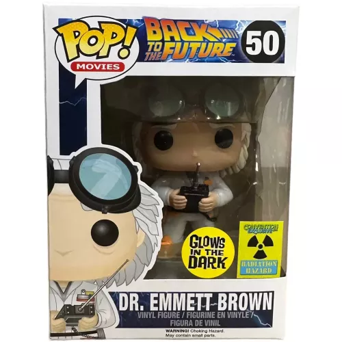 Funko Pop! Dr. Emmett Brown #50 Glows in the Dark Back to the Future Box