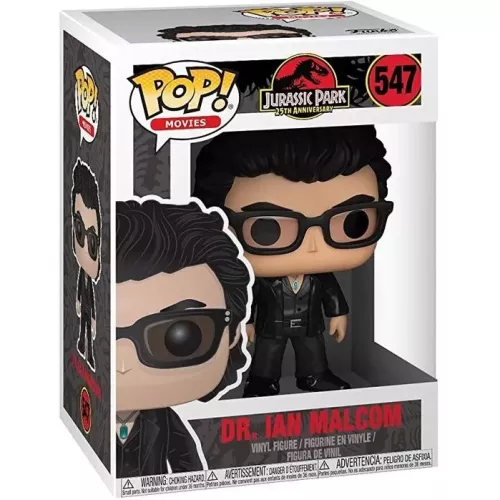Funko Pop! Dr. Ian Malcom #547 Jurassic Park 25th Anniversary Box