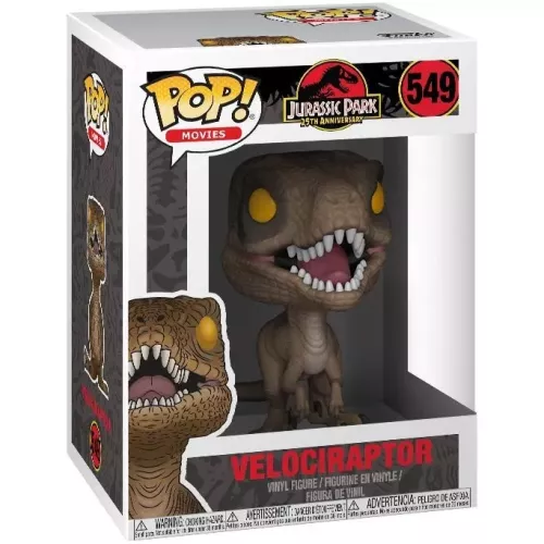 Funko Pop! Velociraptor #549 Jurassic Park 25th Anniversary Box