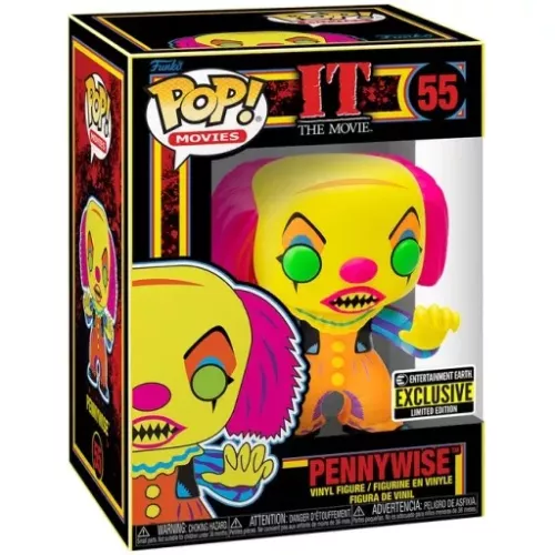 Funko Pop! Pennywise #55 Blacklight It The Movie Movies Box