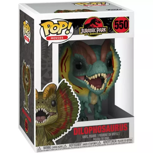 Funko Pop! Dilophosaurus #550 Jurassic Park 25th Anniversary Box