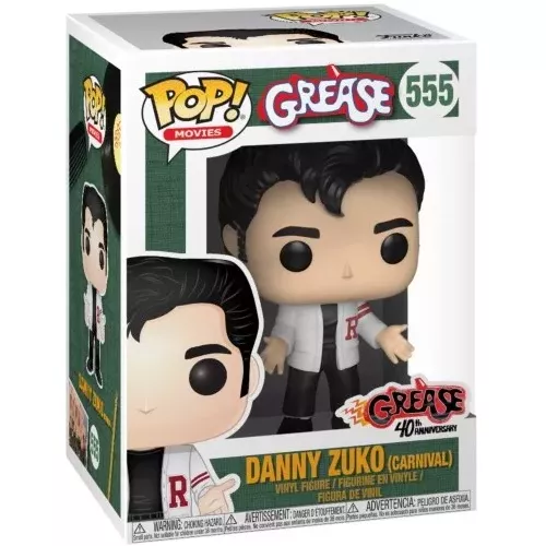 Funko Pop! Danny Zuko (Carnival) #555 Grease Movies Box