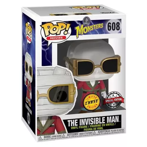Funko Pop! The Invisible Man #608 Chase Translucent Box