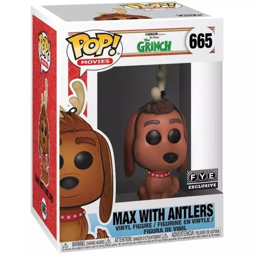Funko Pop! Max with Antlers #665 Illumination Presents Dr. Seuss The Grinch Box
