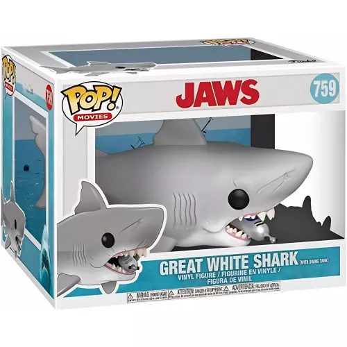 Funko Pop! Great White Shark [with Diving Tank] #759 Box
