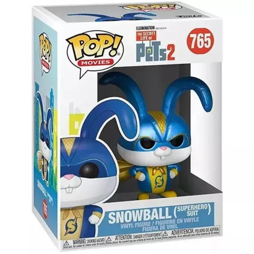 Funko Pop! Snowball (Superhero Suit) #765 Illumination Presents The Secret Life of Pets 2 Box