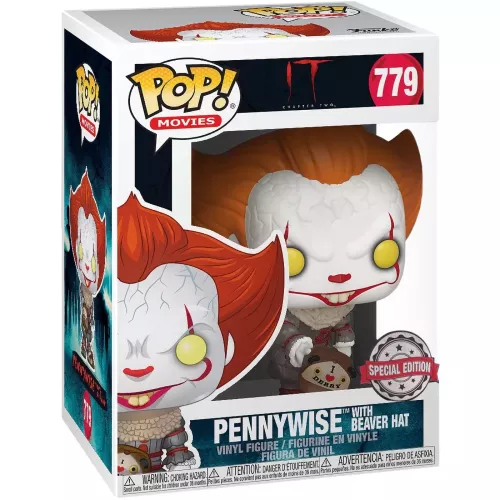 Funko Pop! Pennywise with Beaver Hat #779 It Chaper Two Box
