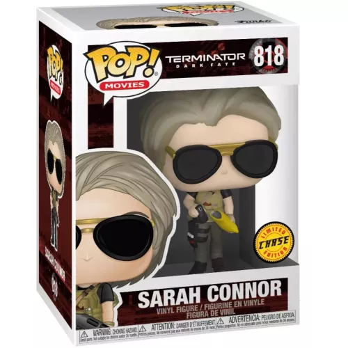 Funko Pop! Sarah Connor #818 with Chip Bag Chase Terminator Dark Fate Box