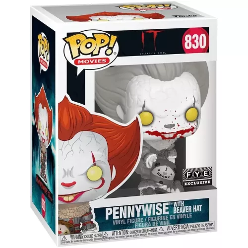 Funko Pop! Pennywise with Beaver Hat #830 Black and White Box