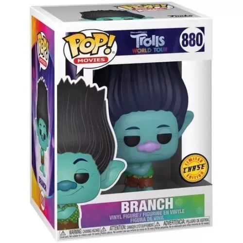 Funko Pop! Branch #880 Frowning Chase Dreamworks Trolls World Tour Box