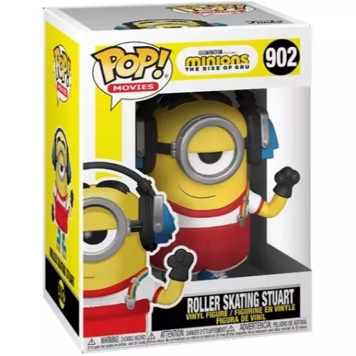 Funko Pop! Roller Skating Stuart #902 Illumination Presents Minions The Rise of Gru Box