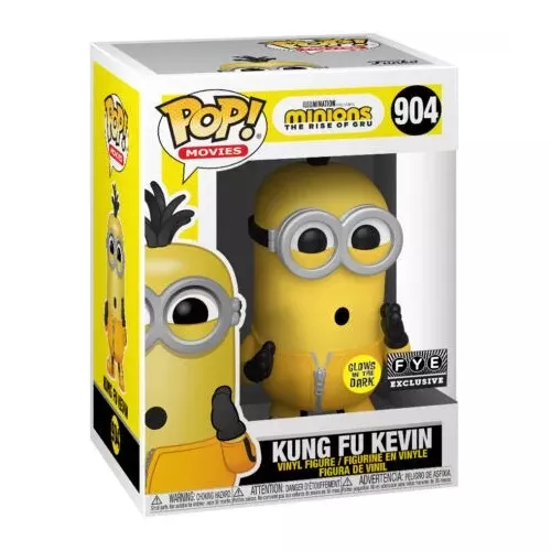 Funko Pop! Kung Fu Kevin #904 Glows in the Dark Illumination Presents Minions The Rise of Gru Box