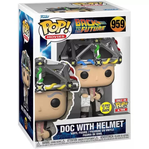 Funko Pop! Doc with Helmet #959 Glows in the Dark Back to the Future Box
