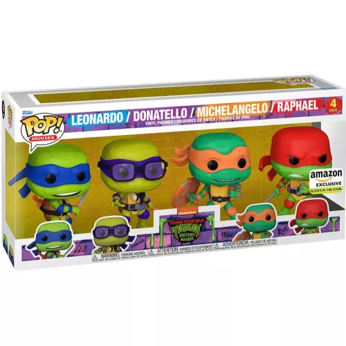 Funko Pop! Raphael 4 Pack Glows in the Dark Nickelodeon Teenage Mutant Ninja Turtles Mutant Mayhem Box