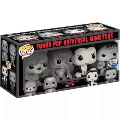 Funko Pop! Frankenstein 4 Pack Black and White Funko Pop Universal Monsters Box