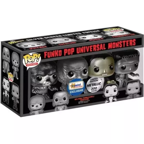 Funko Pop! Creature from Black Lagoon 4 Pack Metallic Black and White Box