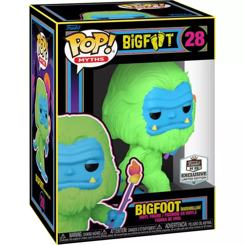 Funko Pop! Bigfoot #28 Blacklight Myths Vinyl Figure Box