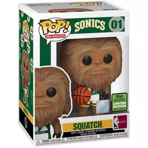 Funko Pop! Squatch #01 Sonics NBA Mascots Vinyl Figure Box