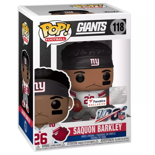 Funko Pop! Saquon Barkley #118 White Jersey New York Giants Box