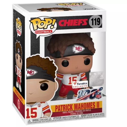 Funko Pop! Patrick Mahomes II #119 White Jersey Kansas City Chiefs Box