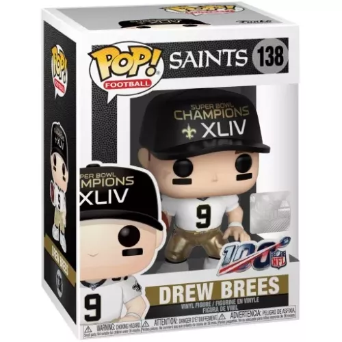 Funko Pop! Drew Brees #138 Super Bowl XLIV Champions Box