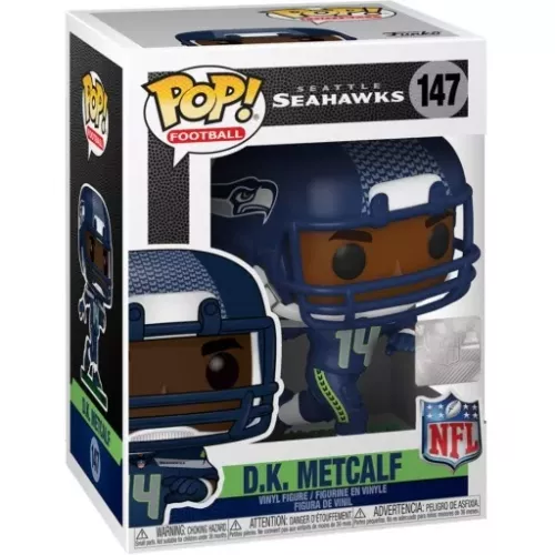 Funko Pop! D.K. Metcalf #147 Seattle Seahawks NFL Vinyl Figure Box