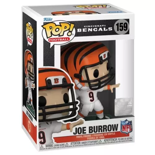 Funko Pop! Joe Burrow #159 Away Cincinnati Bengals Box