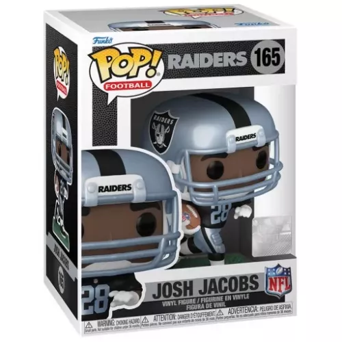 Funko Pop! Josh Jacobs #165 Metallic Las Vegas Raiders Box