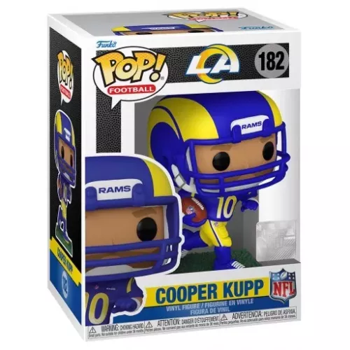 Funko Pop! Cooper Kupp #182 Los Angeles Rams NFL Vinyl Figure Box
