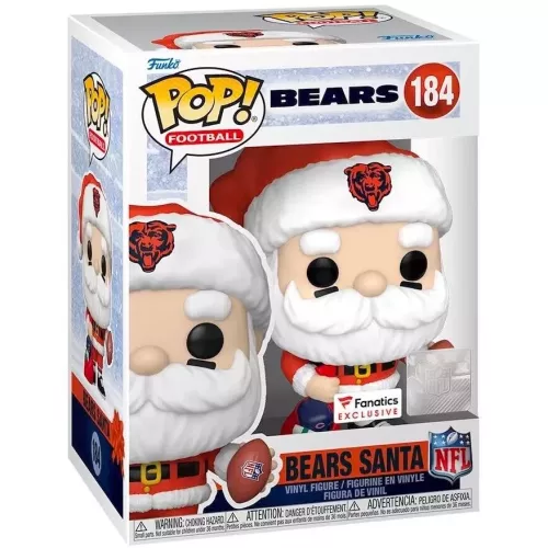 Funko Pop! Bears Santa #184 NFL Santa Chicago Bears Box