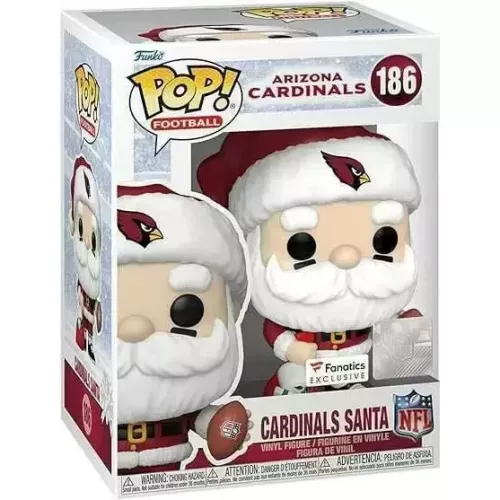 Funko Pop! Cardinals Santa #186 Arizona Cardinals NFL Box